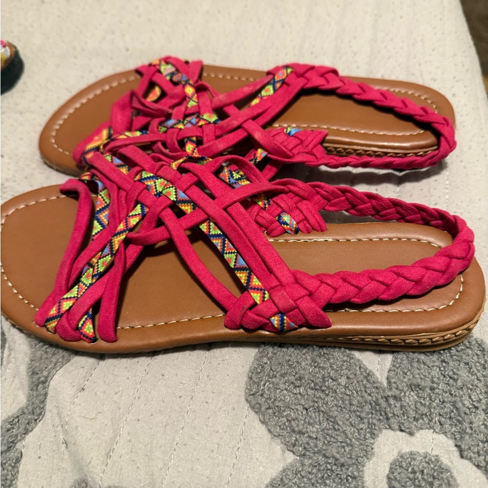 Braided Pink Sandals